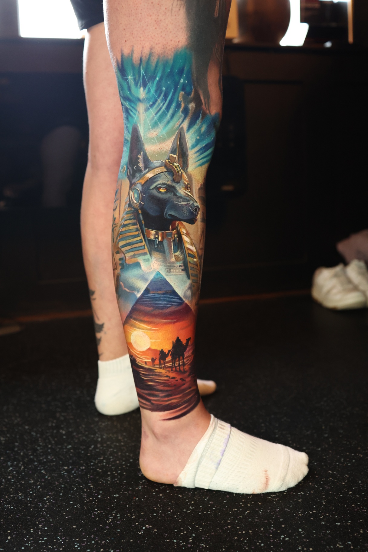 Anubis — tattoo by Dean Taylor
