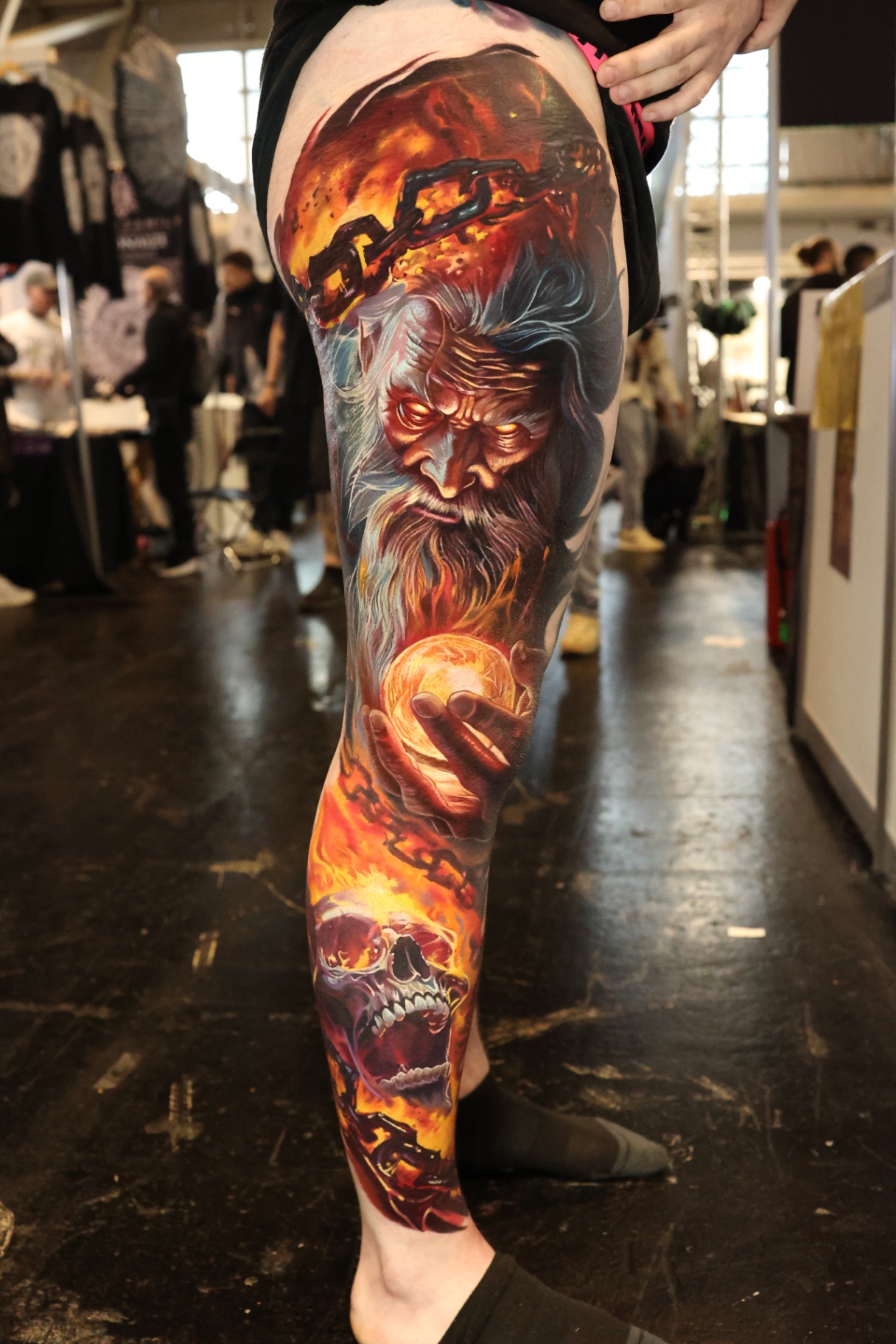 Fire & Chains — tattoo by Dean Taylor
